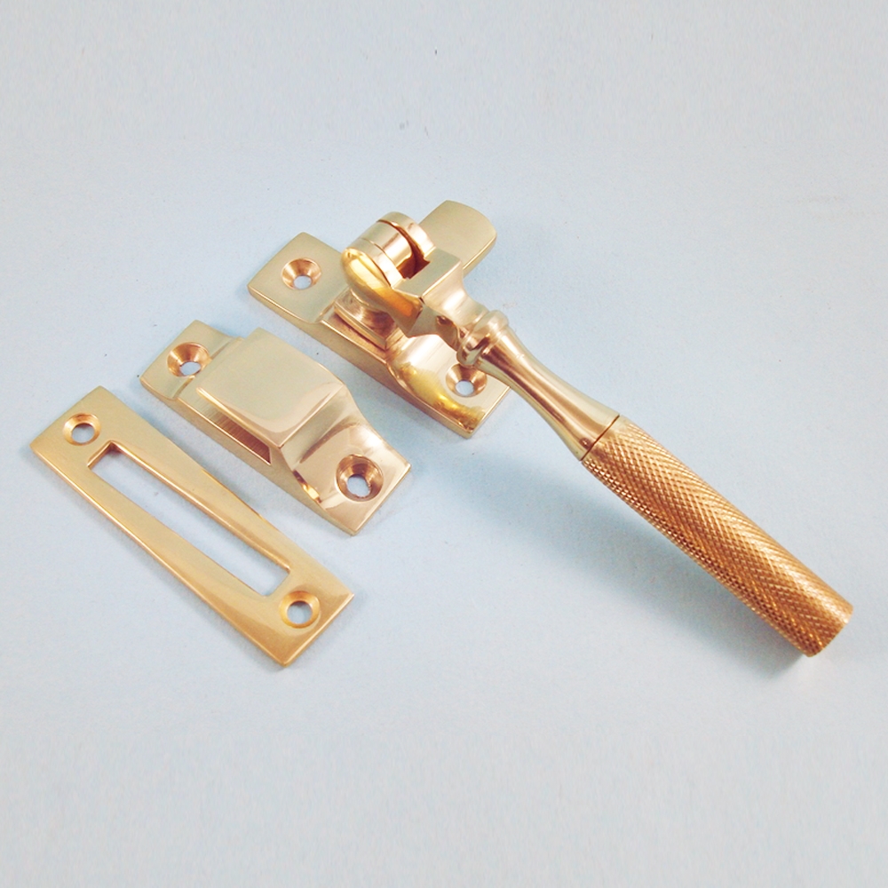 THD077/PB • Polished Brass • Knurled Casement Fastener